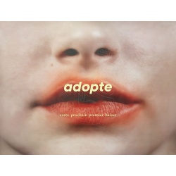 Affiche originale "ADOPTE un MEC", "Votre prochain premier baiser" modèle femme