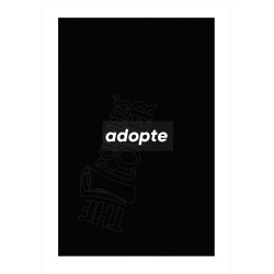 Affiche originale  "Street ART" pour ADOPTE UN MEC, visuel logo