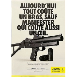 Amnesty International, alerter sur l'utilisation des LBD