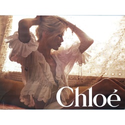Affiche originale Claudia Schiffer pour Chloé, "Claudia assise"