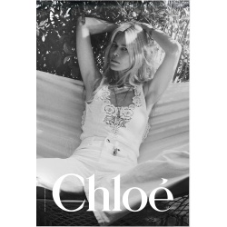 Affiche originale Claudia Schiffer pour Chloé, "Claudia dans un Hammac"