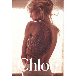 Affiche originale Claudia Schiffer pour Chloé, "Claudia avec sac en osier"