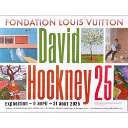 Affiche originale David Hockney, "Fondation Louis Vuitton 2025"
