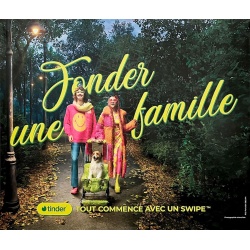 Tinder, affiche originale « Fonder une famille »