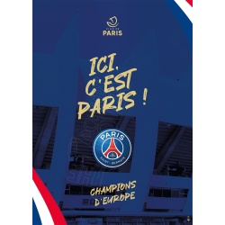 Projet d'affiche originale "ICI C'EST PARIS", célébration du PSG 2025, "Visuel Parc des Princes"