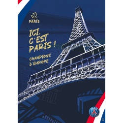 Projet d'affiche originale "ICI C'EST PARIS", célébration du PSG 2025, "Visuel Tour Eiffel"
