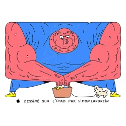 APPLE célèbre les JO 2024 avec Simon Landrein, visuel "Haltérophilie"