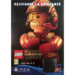Affiche original LEGO Star Wars "Le Réveil de la Force" sur PS4, visuel "Officier"