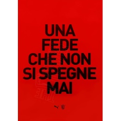 Affiche originale du Milan AC contre l'INTER (UNA FEDE CHE NON SI SPEGNE MAI)
