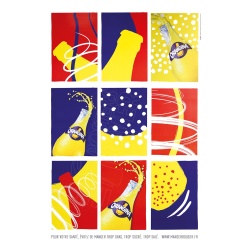 Affiche originale Orangina, nouvelle identité visuelle 2015 "Visuels 9 cases"