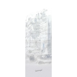 Jean-Jacques Sempé "Immeuble Porte Bleue" Paris 2019