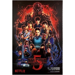 Affiche originale de la série Stranger Things 5, visuel "personnages"