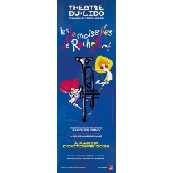 Affiche originale du spectacle "Les Demoiselles de Rochefort" du Théatre du LIDO