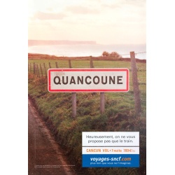 SNCF, affichage publicitaire « Quancoune » de 2005