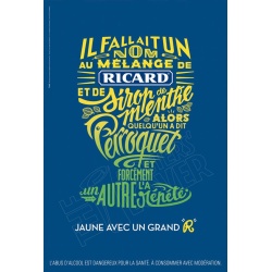 Ricard, jaune avec grand "R" - Visuel Perroquet