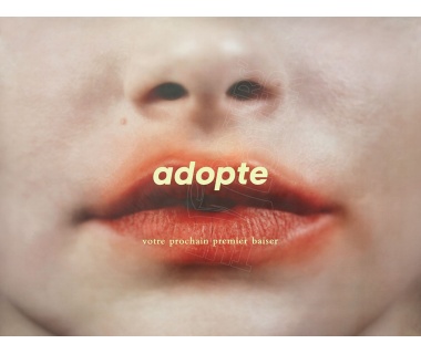 Affiche originale "ADOPTE un MEC", "Votre prochain premier baiser" modèle femme