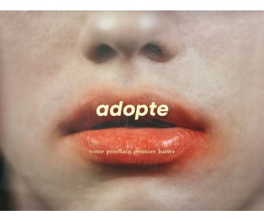 Affiche originale "ADOPTE un MEC", "Votre prochain premier baiser" modèle homme