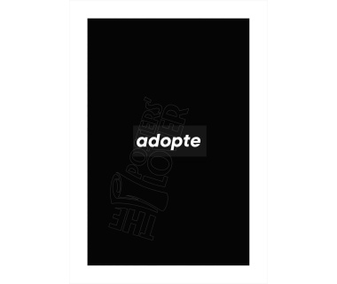 Affiche originale  "Street ART" pour ADOPTE UN MEC, visuel logo