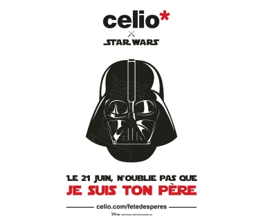 Affiche originale Starwars pour Celio avec Darth Vader : "Je suis ton père"