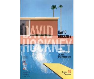 Affiche originale de l'exposition consacré à David Hockney - Bigger Splash (1967)