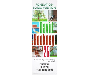 Affiche originale David Hockney, "Fondation Louis Vuitton 2025"