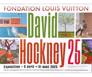 Affiche originale David Hockney, "Fondation Louis Vuitton 2025"