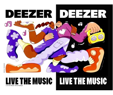 Affiche originale DEEZER "Live the Music" (couple qui danse)