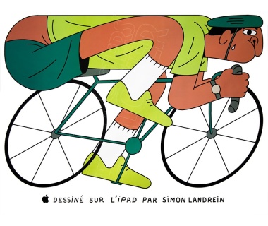 APPLE célèbre les JO 2024 avec Simon Landrein, visuel "Cyclisme"