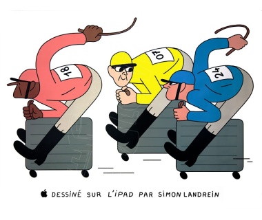 APPLE célèbre les JO 2024 avec Simon Landrein, visuel "Jockey"