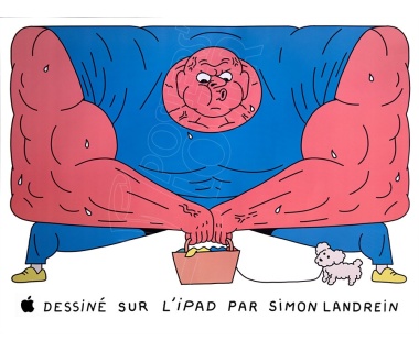 APPLE célèbre les JO 2024 avec Simon Landrein, visuel "Haltérophilie"