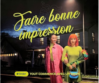 Tinder, affiche originale « Faire bonne impression »