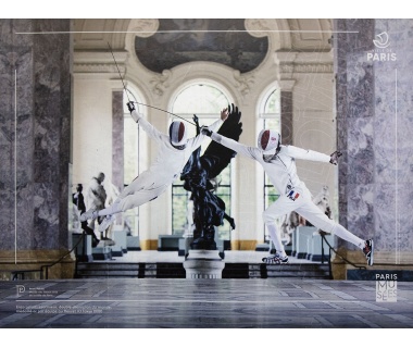 Paris Musée fête les jeux 2024, visuel "Escrime"