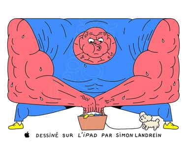 APPLE célèbre les JO 2024 avec Simon Landrein, visuel "Haltérophilie"