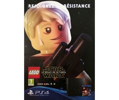 Affiche original LEGO Star Wars "Le Réveil de la Force" sur PS4, visuel "Anakin Skywalker"