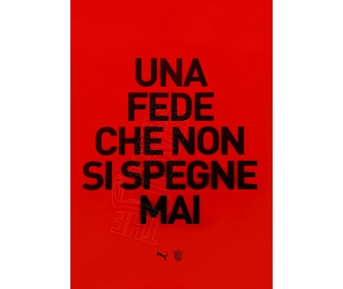 Affiche originale du Milan AC contre l'INTER (UNA FEDE CHE NON SI SPEGNE MAI)