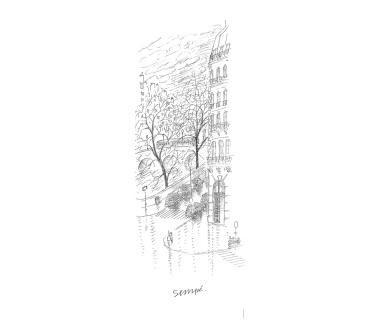 Jean-Jacques Sempé "Homme qui fume" Paris 2019