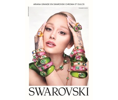 Affiche originale Ariana Grande pour Swarovski, "Chroma et Dulcis"