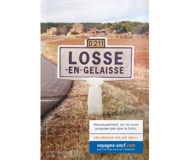 SNCF, affichage publicitaire « Losse-en-Gelaisse » de 2005