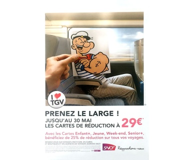 SNCF "I Love TGV", "Prenez le large" - Popeye