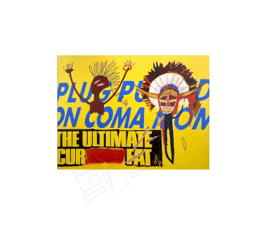 "Basquiat x Warhol à quatre mains" - Fond "Collaboration detail" (format 200x150 cm)