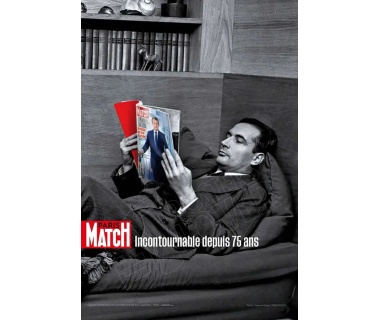 "Paris Match, Incontournable depuis 75 ans" - François Mitterrand et Emmanuel Macron