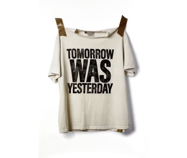 Affiche originale par Josué Thomas, visuel "TOMORROW WAS YESTERDAY"