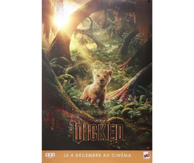Affiche originale du film WICKED partie 1 avec Brrr, "Le Lionceau"