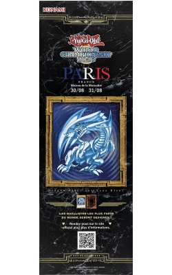 Affiche originale Yu-Gi, Oh (Dragon Blanc aux yeux bleus) du championnat du monde 2025 à Paris