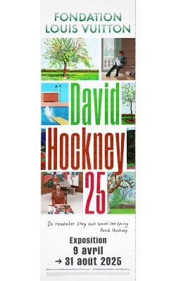 Affiche originale David Hockney, "Fondation Louis Vuitton 2025"