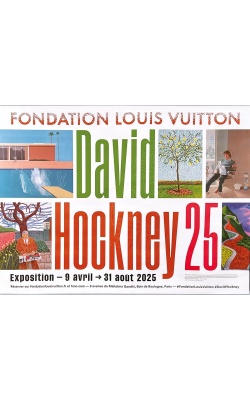 Affiche originale David Hockney, "Fondation Louis Vuitton 2025"