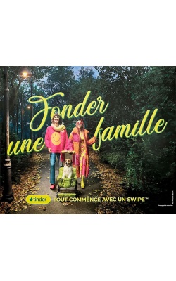 Tinder, affiche originale « Fonder une famille »