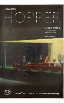 Affiche originale de l'exposition Edward Hopper au Grand Palais en 2012