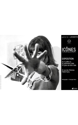 Affiche originale avec Anna Karina pour l'exposition ICÔNES de la Galerie Joseph (Pierrot le Fou)