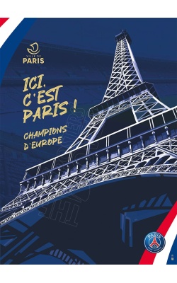Projet d'affiche originale "ICI C'EST PARIS", célébration du PSG 2025, "Visuel Tour Eiffel"